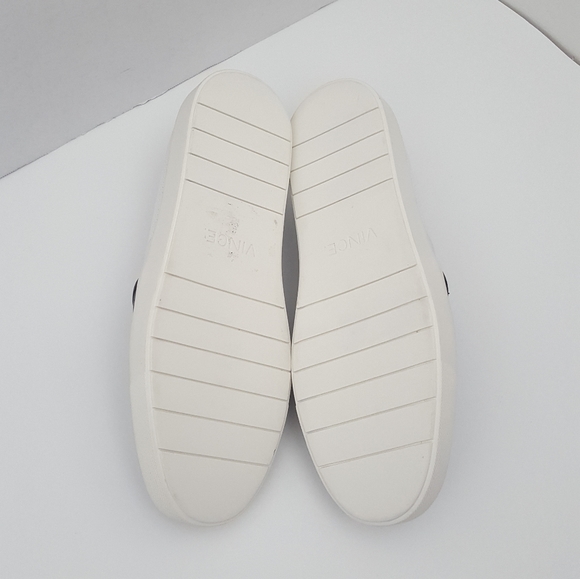 Vince black white perforated leather fashion sneaker New - Picture 6 of 13